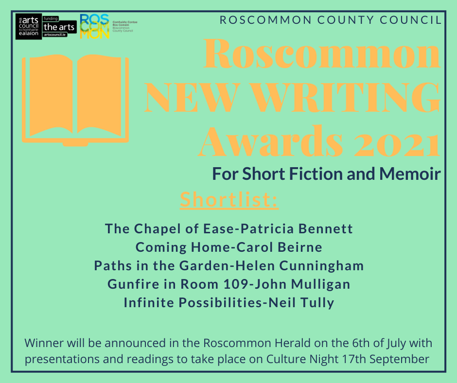 Roscommon New Writing Award 2021 Shortlist